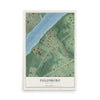 Fieldsboro, New Jersey map print, 12" x 18" Archival Matte Print mockup