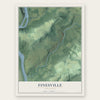 Finesville, New Jersey map print, the full design