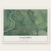 Flagtown, New Jersey map print, the full design