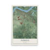 Florence, New Jersey map print, 12" x 18" Archival Matte Print mockup