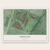 Forsgate, New Jersey map print, the full design