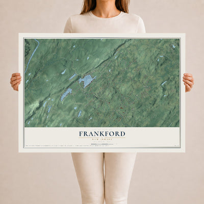 Frankford, New Jersey map print, 24" x 36" Archival Matte Print mockup