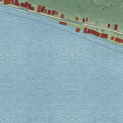Close-up of the map of Gandys Beach, New Jersey print showing street and building detail