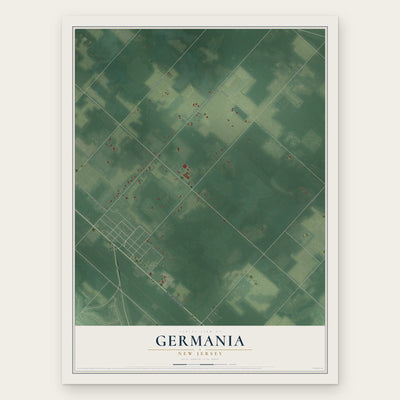 Germania, New Jersey map print, the full design