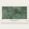 Green Grove, New Jersey map print, the full design