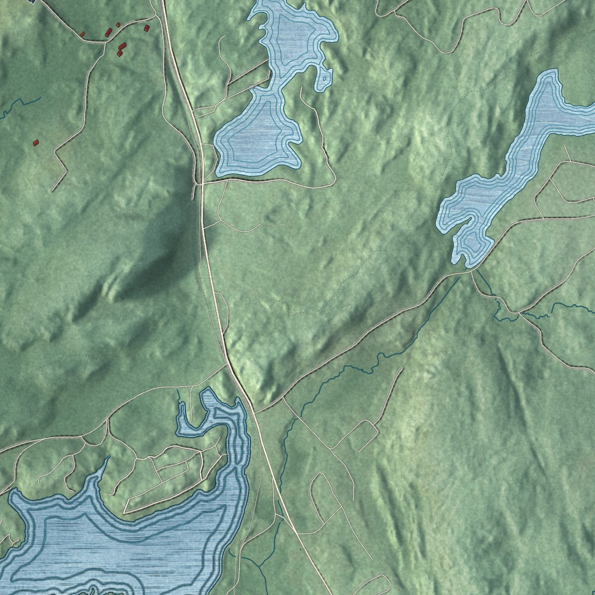 Close-up 1 of the Green, New Jersey map artwork
