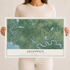 Greenwich, New Jersey map print, 12" x 18" Archival Matte Print mockup