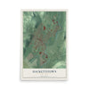 Hackettstown, New Jersey map print, 12" x 18" Archival Matte Print mockup