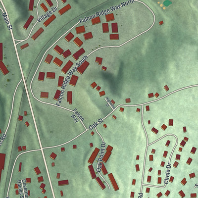 Close-up 2 of the Hamburg, New Jersey map artwork