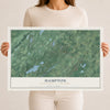 Hampton, New Jersey map print, 12" x 18" Archival Matte Print mockup