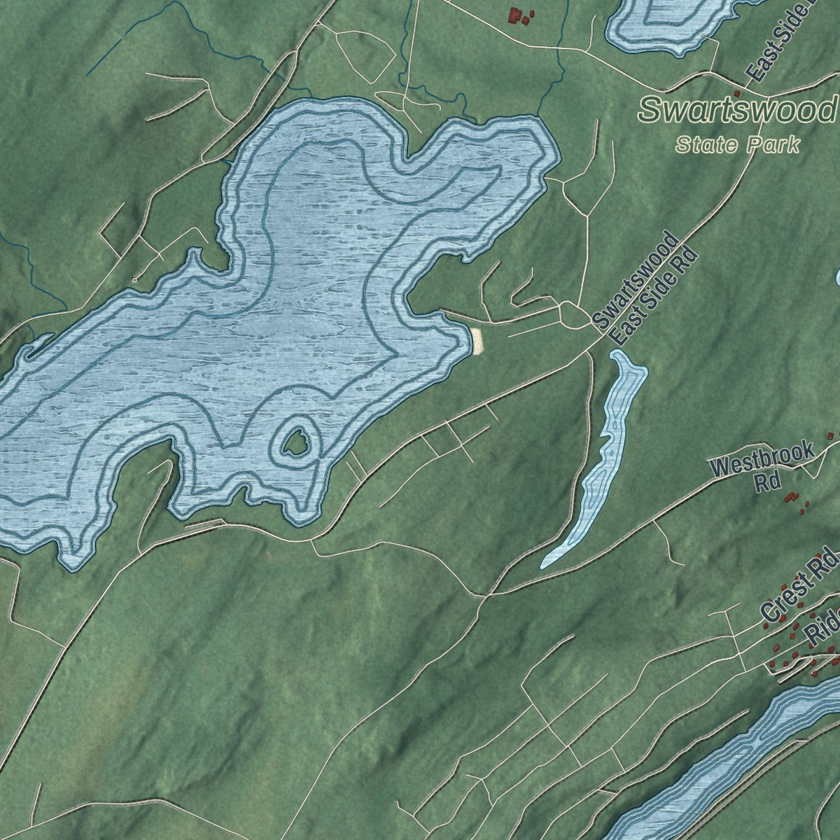 Close-up 1 of the Hampton, New Jersey map artwork