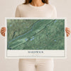 Hardwick, New Jersey map print, 12" x 18" Archival Matte Print mockup