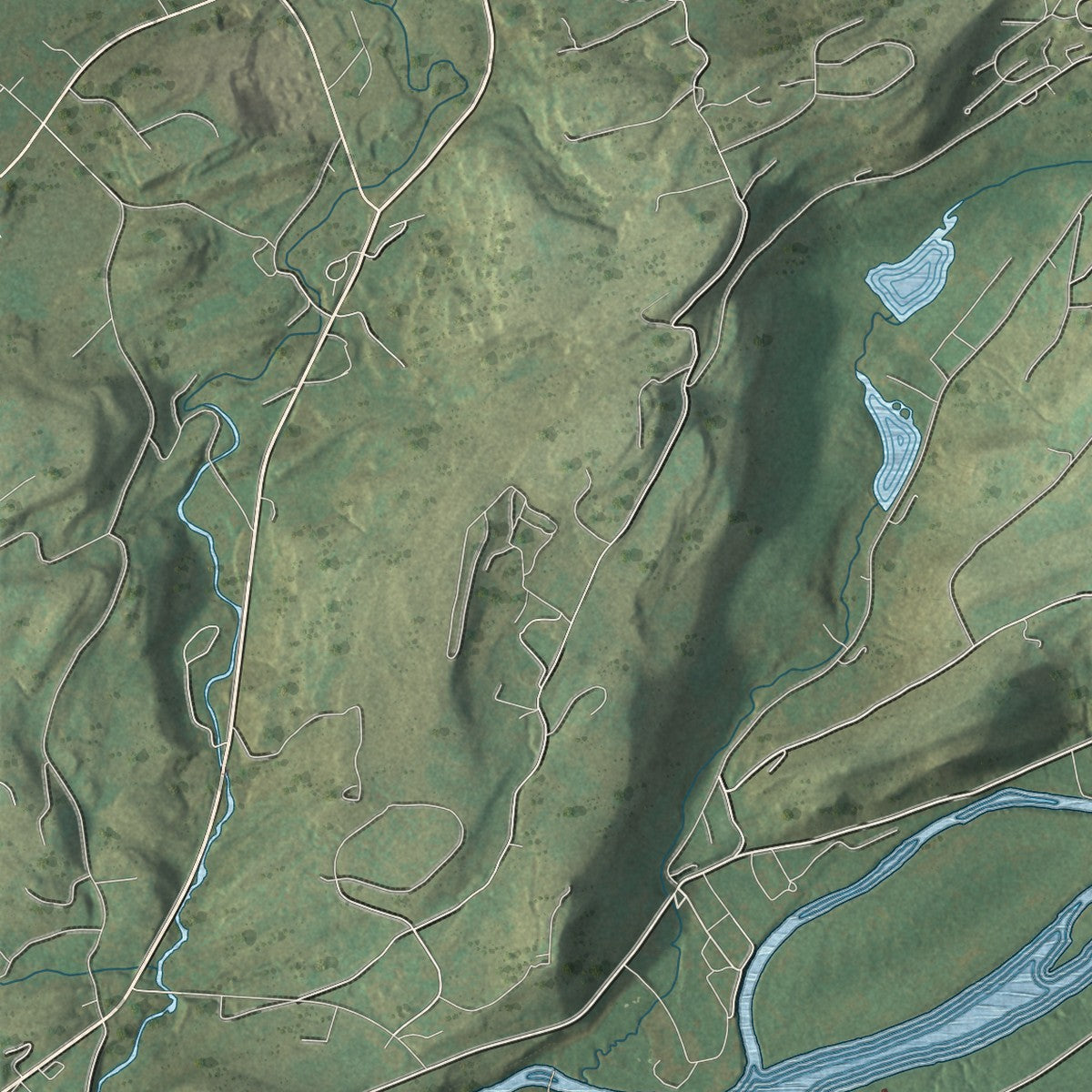 Close-up 1 of the Hardwick, New Jersey map artwork