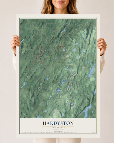 Hardyston, New Jersey map print, 24" x 36" Archival Matte Print mockup
