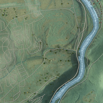 Close-up 2 of the Harmony, New Jersey map artwork