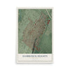 Hasbrouck Heights, New Jersey map print, 12" x 18" Archival Matte Print mockup