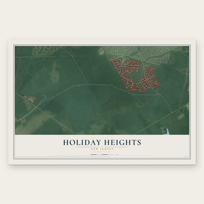 Holiday Heights, New Jersey map print, the full design