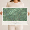 Hopewell, New Jersey map print, 12" x 18" Archival Matte Print mockup
