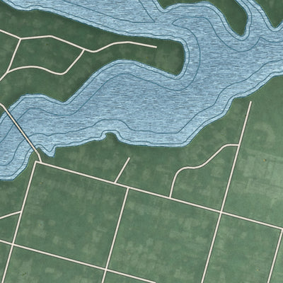 Close-up 2 of the Interlaken, New Jersey map artwork