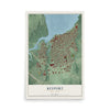 Keyport, New Jersey map print, 12" x 18" Archival Matte Print mockup