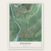 Kingston, New Jersey map print, the full design