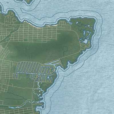 Close-up 2 of the Lacey, New Jersey map artwork