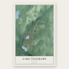 Lake Telemark, New Jersey map print, the full design
