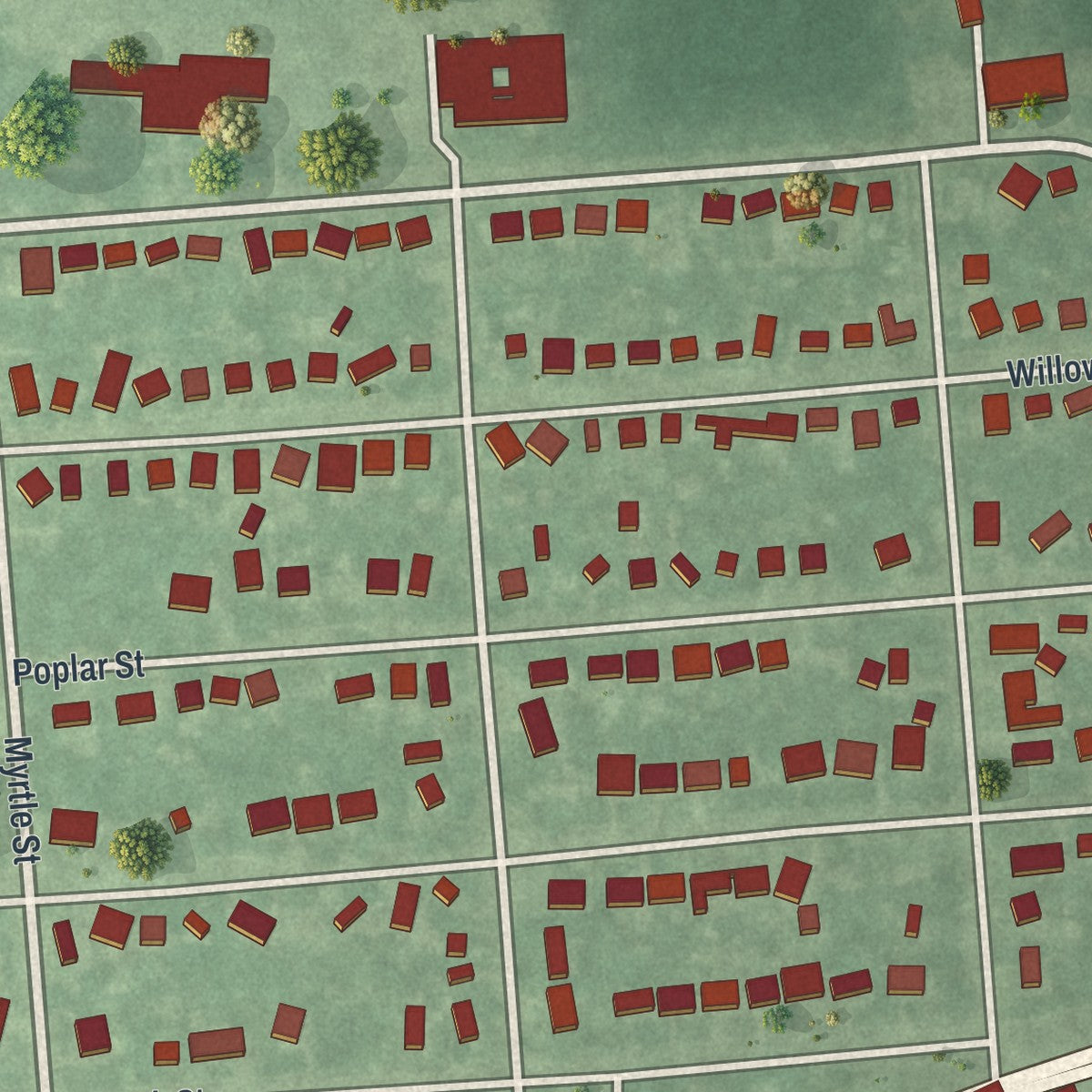 Close-up 2 of the Lakehurst, New Jersey map artwork