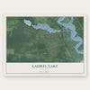 Laurel Lake, New Jersey map print, the full design
