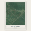 Leeds Point, New Jersey map print, the full design