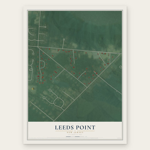 Leeds Point, New Jersey map print, the full design