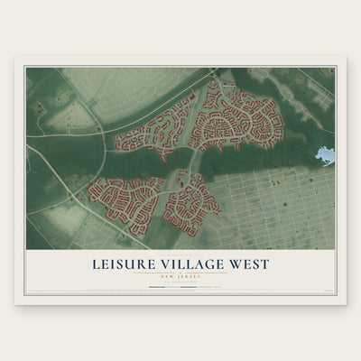 Leisure Village West, New Jersey map print, the full design