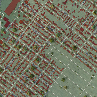 Close-up 2 of the Lodi, New Jersey map artwork