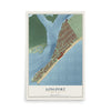 Longport, New Jersey map print, 12" x 18" Archival Matte Print mockup