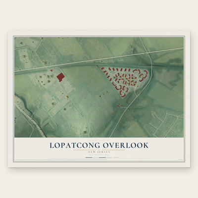 Lopatcong Overlook, New Jersey map print, the full design
