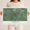 Lumberton, New Jersey map print, 12" x 18" Archival Matte Print mockup