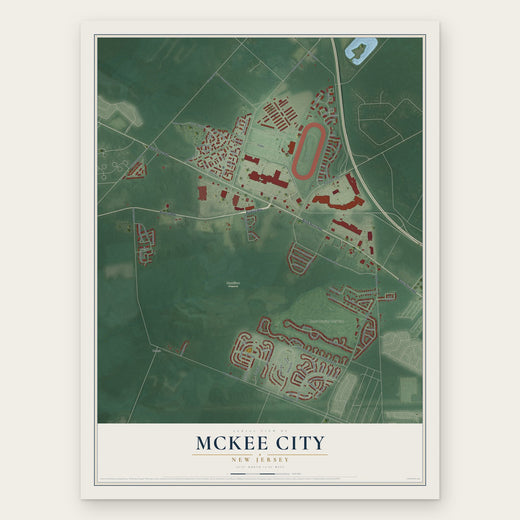 McKee City, New Jersey map print, the full design
