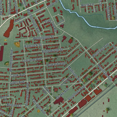 Close-up 1 of the Middlesex, New Jersey map artwork