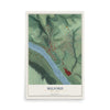 Milford, New Jersey map print, 12" x 18" Archival Matte Print mockup