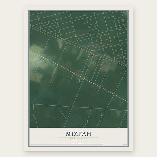 Mizpah, New Jersey map print, the full design