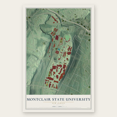 Montclair State University, New Jersey map print, the full design