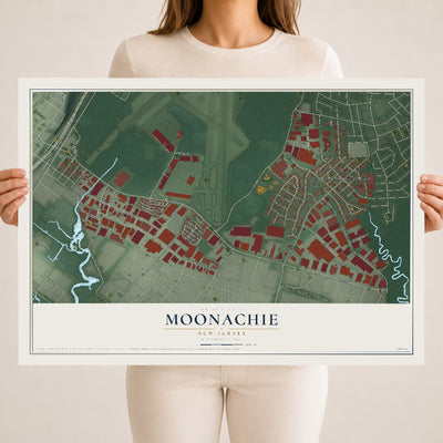 Moonachie, New Jersey map print, 18" x 24" Archival Matte Print mockup