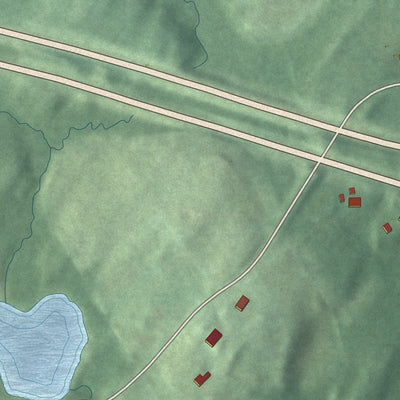 Close-up of the map of Mount Hermon, New Jersey print showing street and building detail