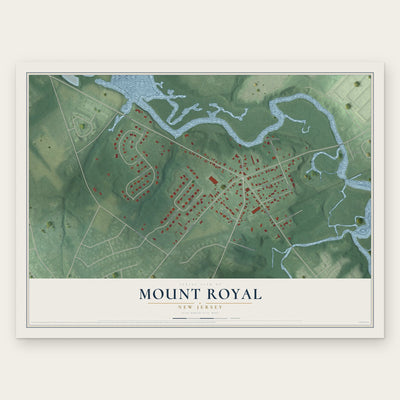 Mount Royal, New Jersey map print, the full design
