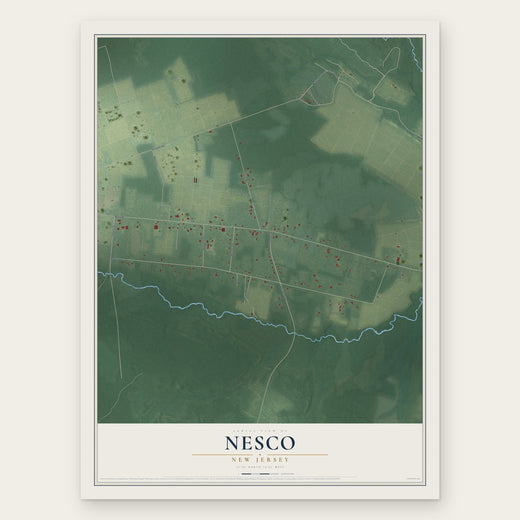 Nesco, New Jersey map print, the full design
