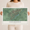 North Brunswick, New Jersey map print, 12" x 18" Archival Matte Print mockup