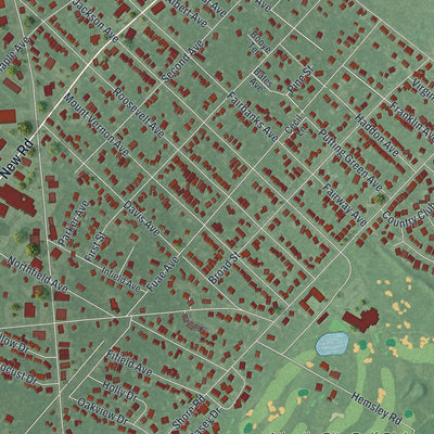 Close-up 1 of the Northfield, New Jersey map artwork