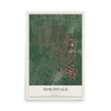 Northvale, New Jersey map print, 12" x 18" Archival Matte Print mockup