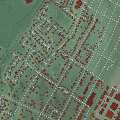 Close-up 1 of the Norwood, New Jersey map artwork