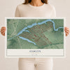 Oaklyn, New Jersey map print, 12" x 18" Archival Matte Print mockup
